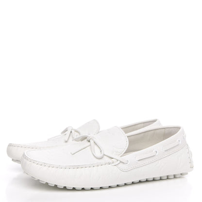 Louis Vuitton Empreinte Arizona Car Shoe Moccasin Loafers 7.5 White 3 of 8