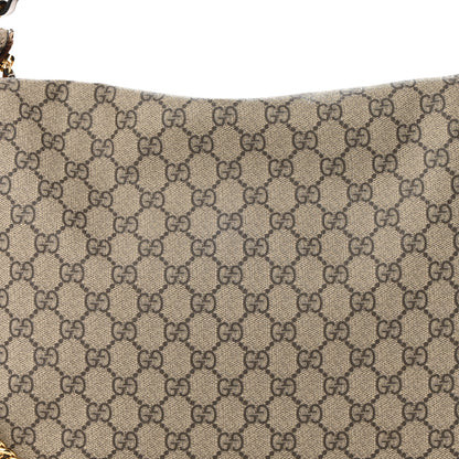 Gucci GG Supreme Monogram Large Linea A Hobo Light Brown 8 of 10