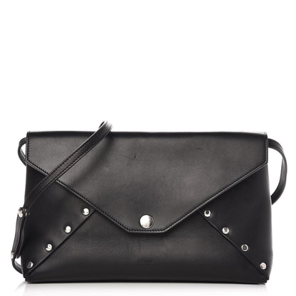 Celine Natural Calfskin Biker Evening Clutch on Strap Black 1 of 9