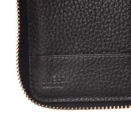 Gucci Pebbled Calfskin Medium Soho Zip Around Wallet Black 6 of 8