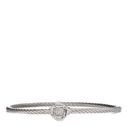 David Yurman Sterling Silver Diamond 3mm Infinity Bracelet 1 of 4