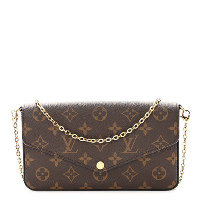 Louis Vuitton Monogram Pochette Felicie Chain Wallet Fuchsia 3 of 9
