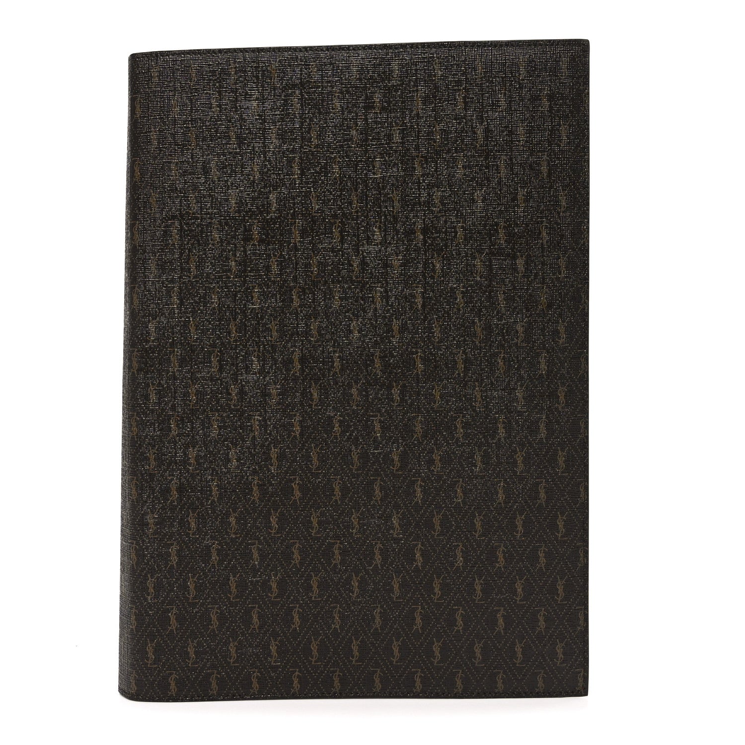 Saint Laurent Classic Toile Monogram A6 Agenda Sleeve Chocolate Kaki 1 of 6