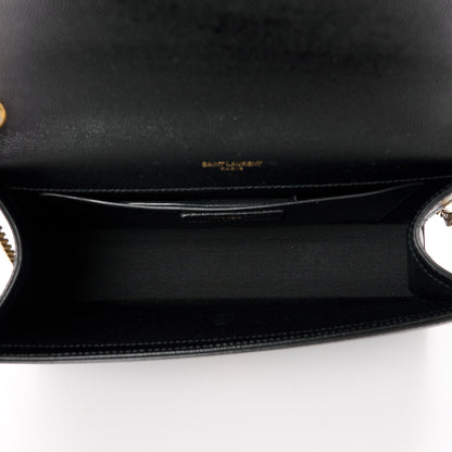 Saint Laurent Grain De Poudre Medium Classic Monogram Kate Satchel Black 5 of 11