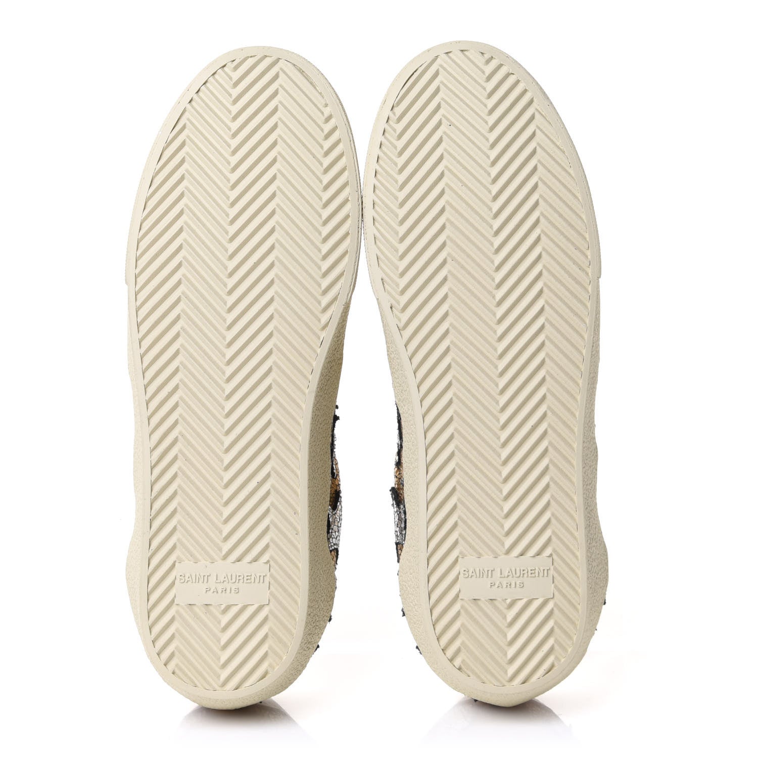 Saint Laurent Metallic Calfskin Star Court Sneakers 36 Gold White 6 of 9