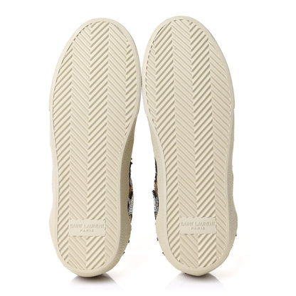 Saint Laurent Metallic Calfskin Star Court Sneakers 36 Gold White 6 of 9