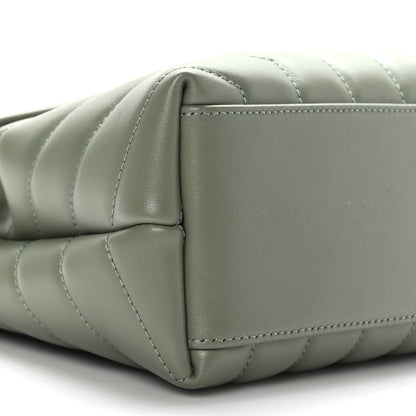 Saint Laurent Calfskin Y Quilted Monogram Small Loulou Chain Satchel Light Sage 7 of 8