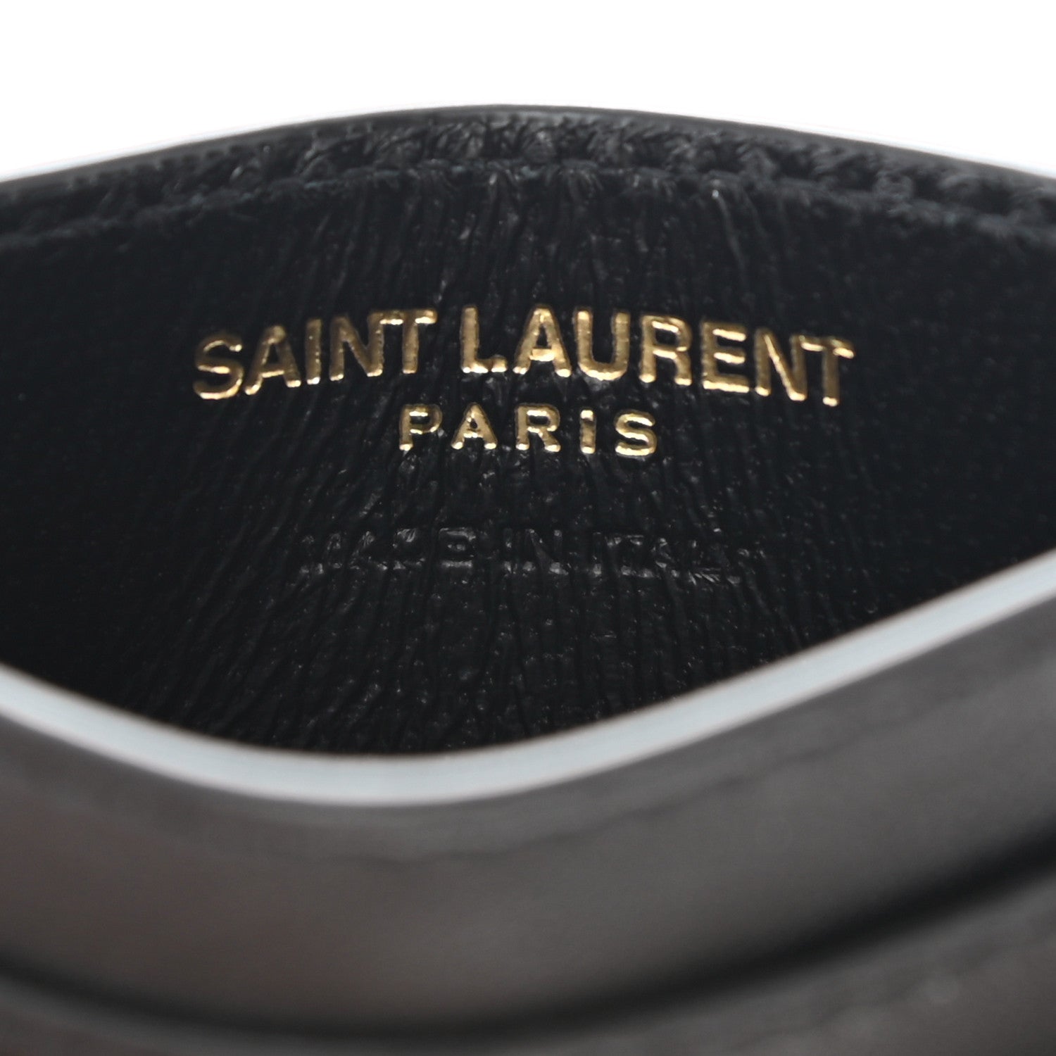 Saint Laurent Embossed Calfskin Monogram Cassandre Credit Card Case Black 7 of 7