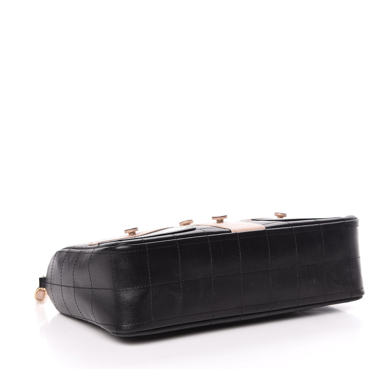 Calfskin Quilted Small Girl Shoulder Bag Black
