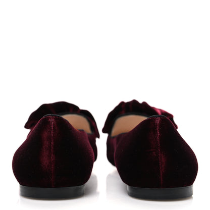 Prada Velluto Ballerina Flats 37.5 Bordeaux 6 of 10