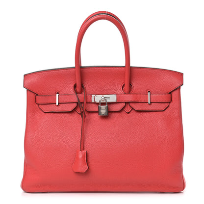 Hermes Taurillon Clemence Birkin 35 Bougainvillea 1 of 9