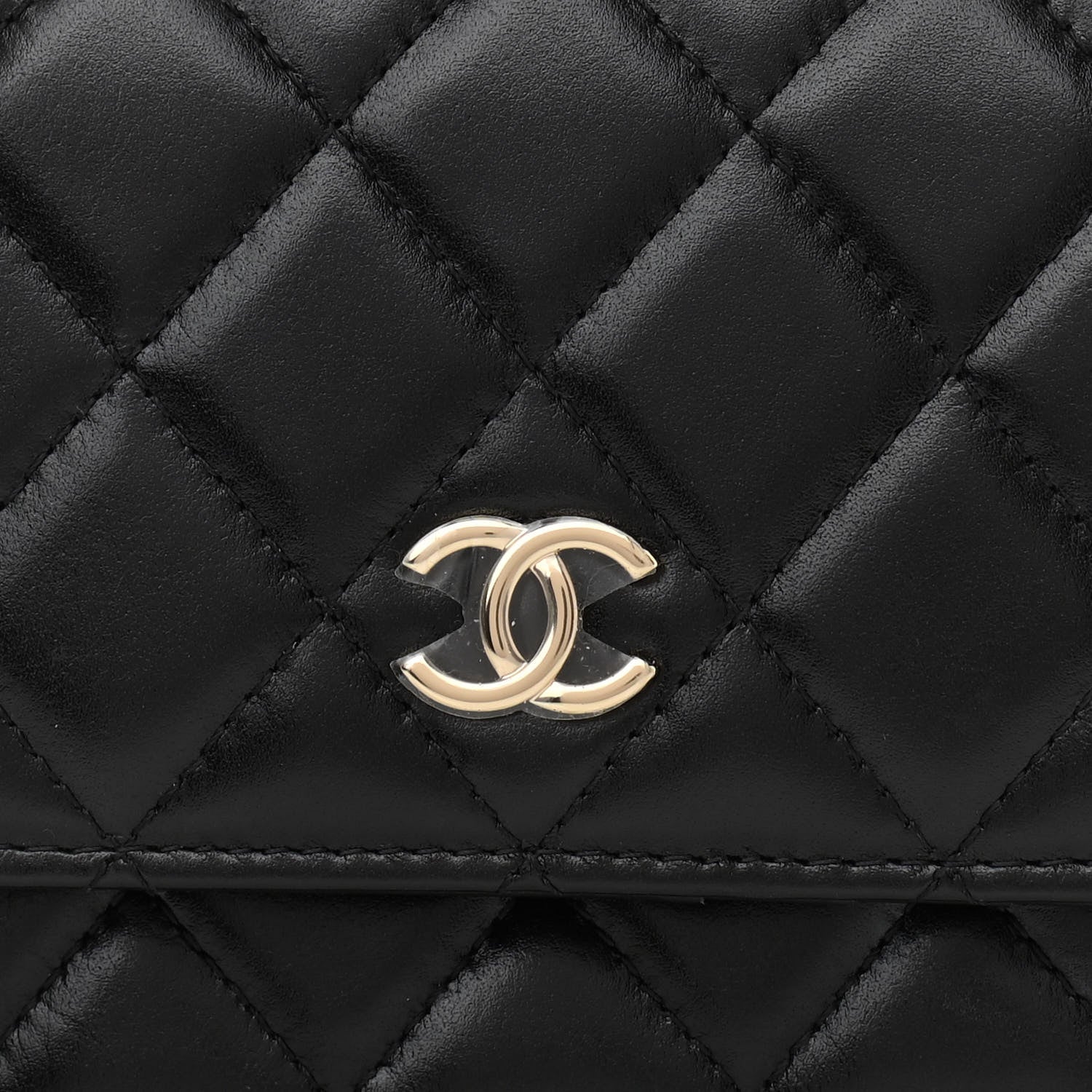 Chanel Calfskin Quilted Mini Maxi Pearls Wallet On Chain WOC Black 8 of 11