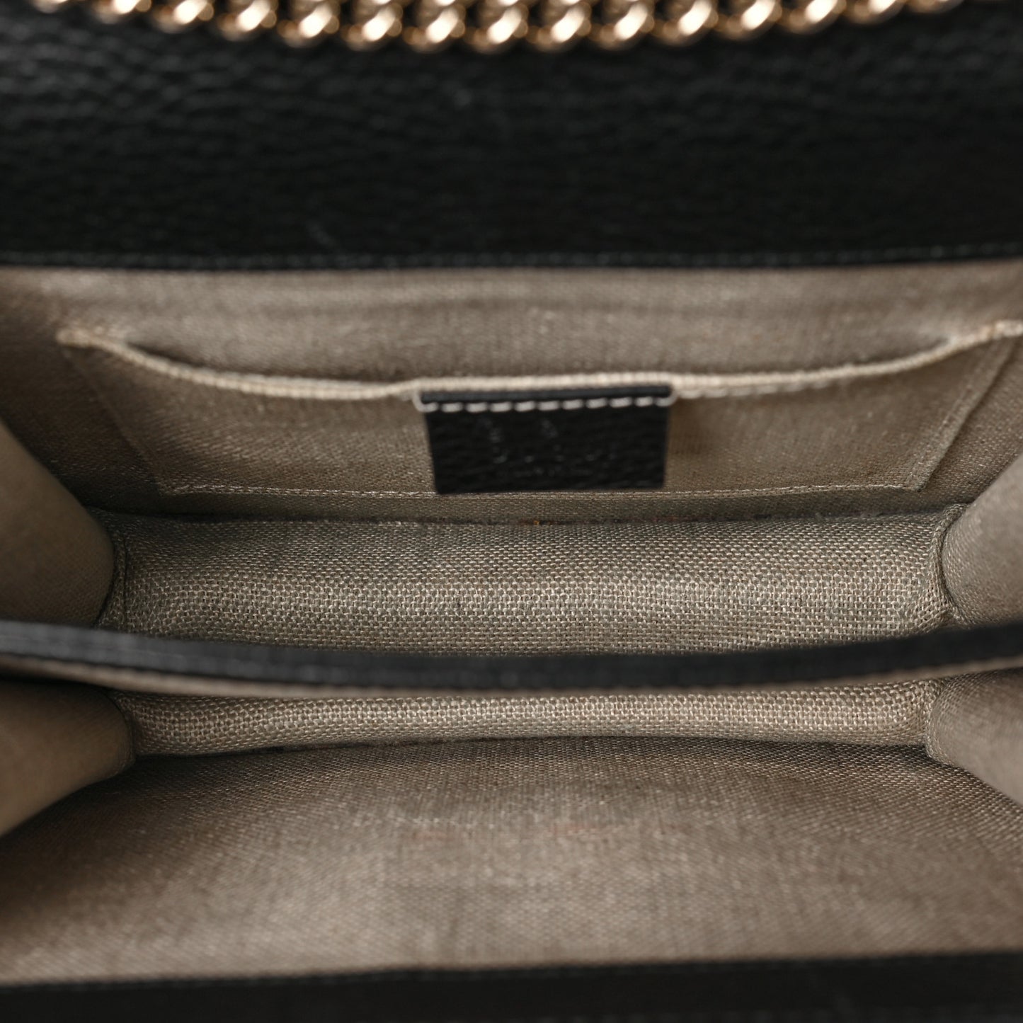 Dollar Calfskin Small Interlocking G Shoulder Bag Black