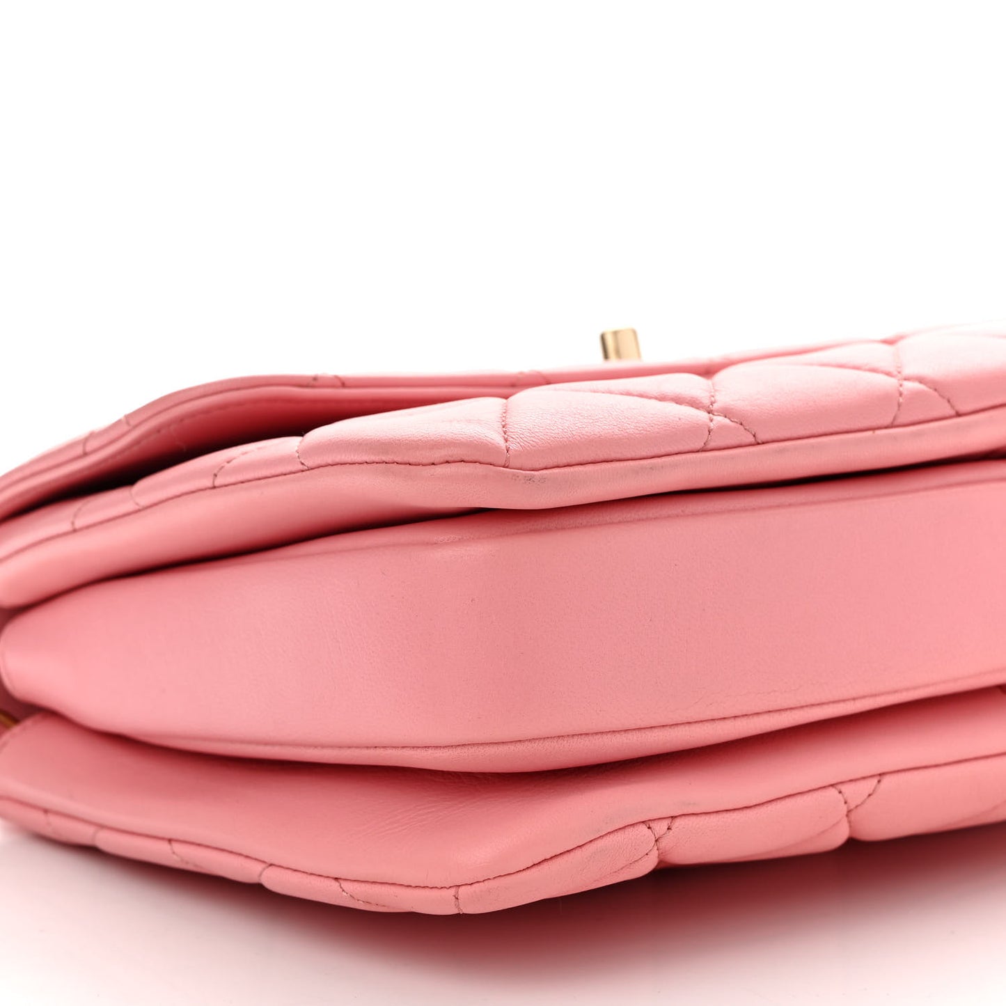 Lambskin Quilted Small Trendy CC Flap Dual Handle Bag Pink