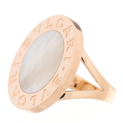 Bulgari 18K Rose Gold Mother of Pearl BVLGARI BVLGARI Ring 53 6.5 3 of 5
