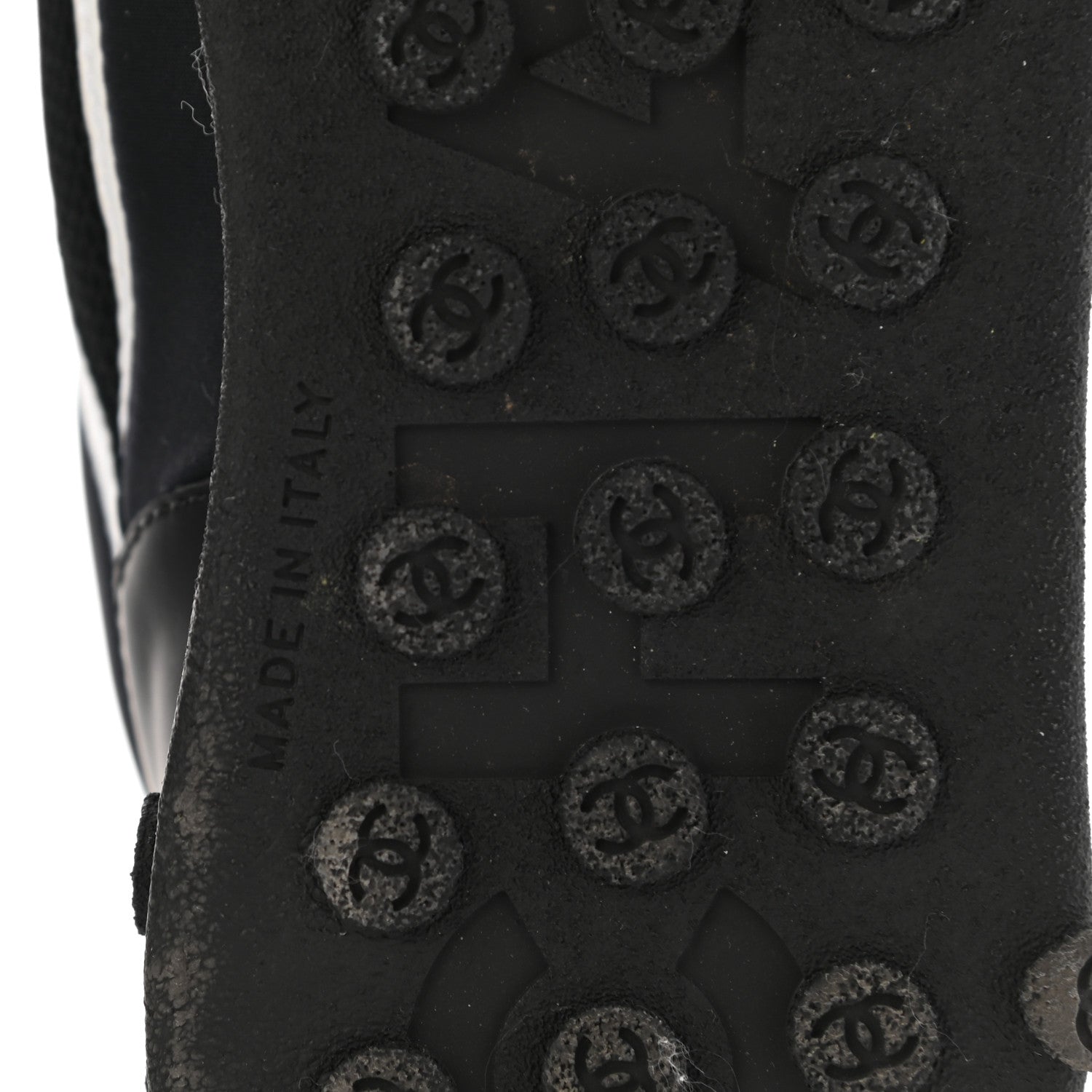 Chanel Calfskin Mesh Lycra Sneakers 39 Black 6 of 11