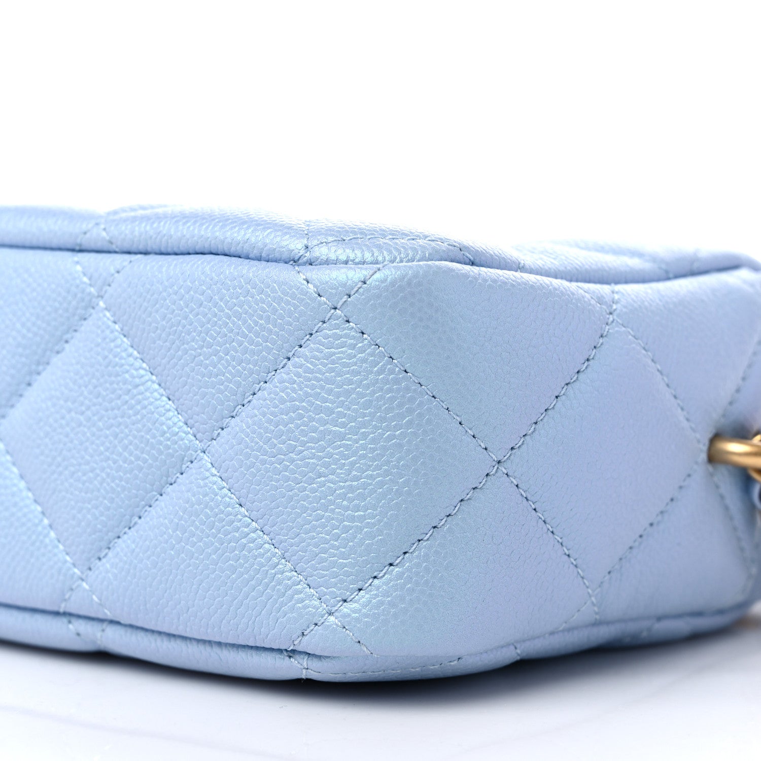 Chanel Iridescent Caviar Quilted Mini My Perfect Camera Case Light Blue 9 of 9