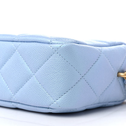 Chanel Iridescent Caviar Quilted Mini My Perfect Camera Case Light Blue 9 of 9