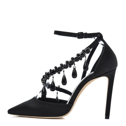 Jimmy Choo x OFF-WHITE Satin Victoria 100 Pumps 36 Black 1 of 9
