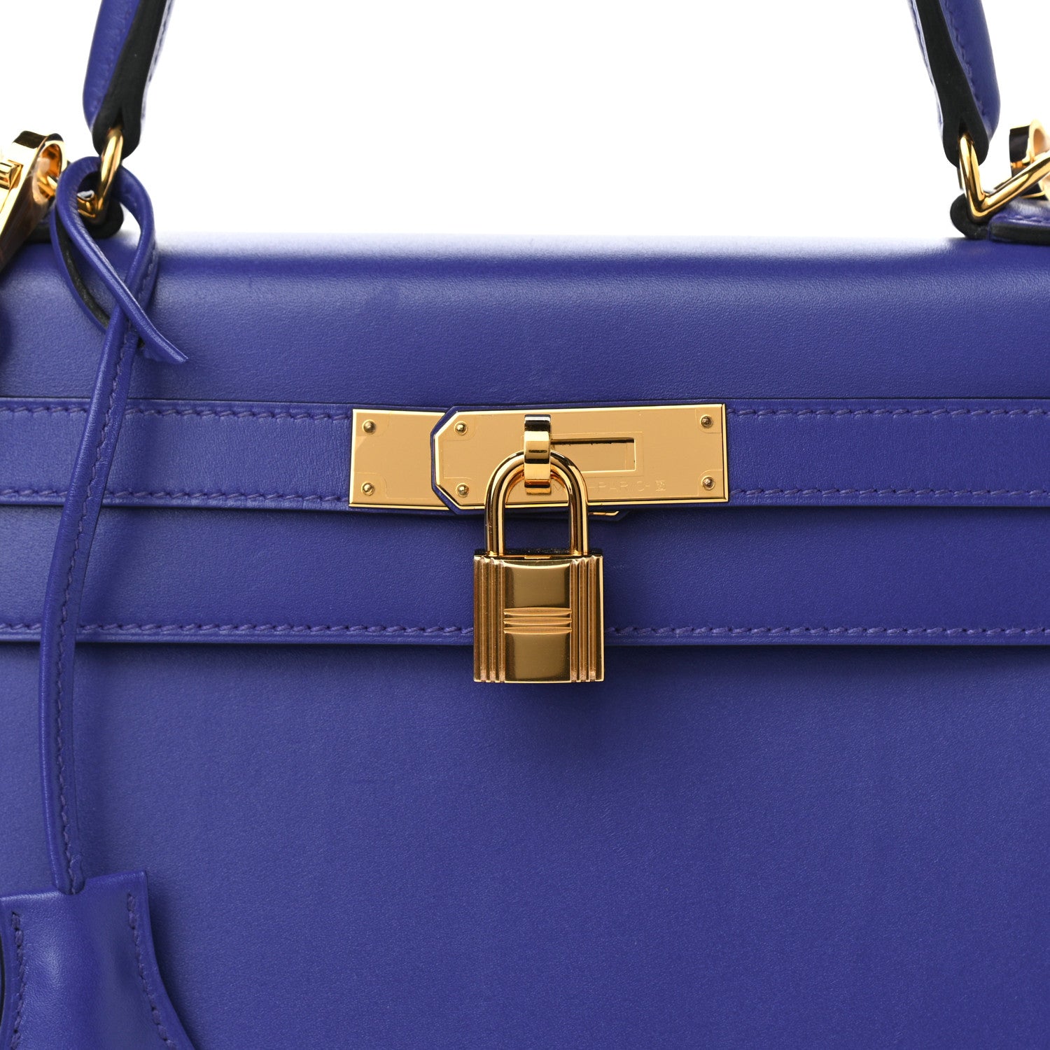 Hermes Tadelakt Kelly Sellier 28 Bleu Electrique 8 of 13