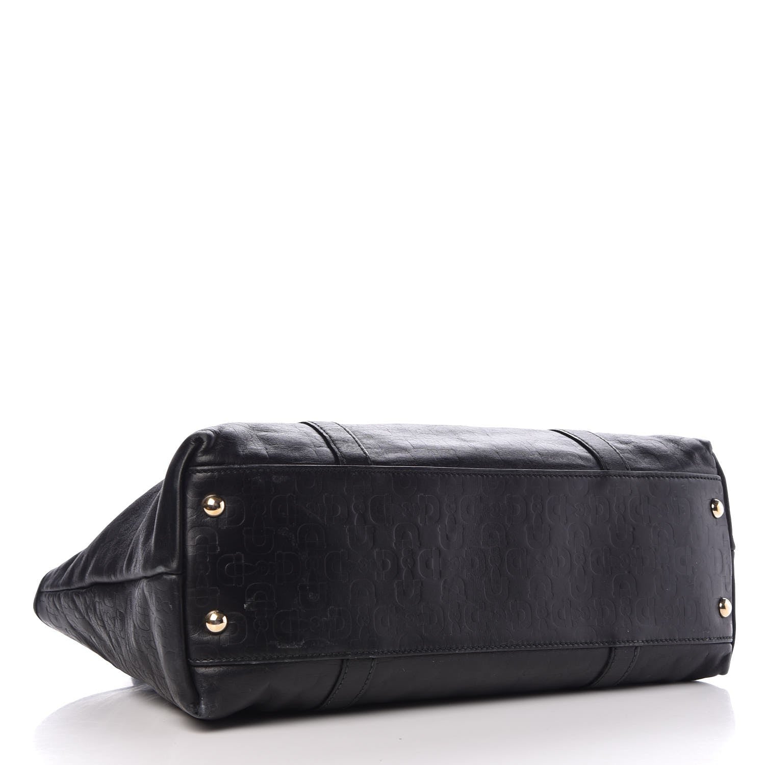 Gucci Calfskin Horsebit Embossed Joy Tote Black 4 of 17