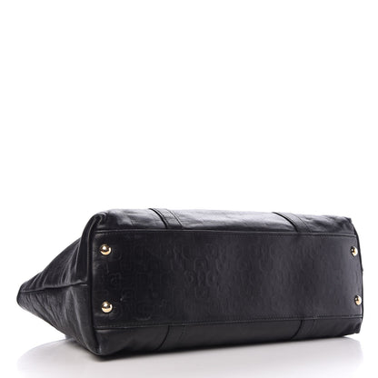 Gucci Calfskin Horsebit Embossed Joy Tote Black 4 of 17