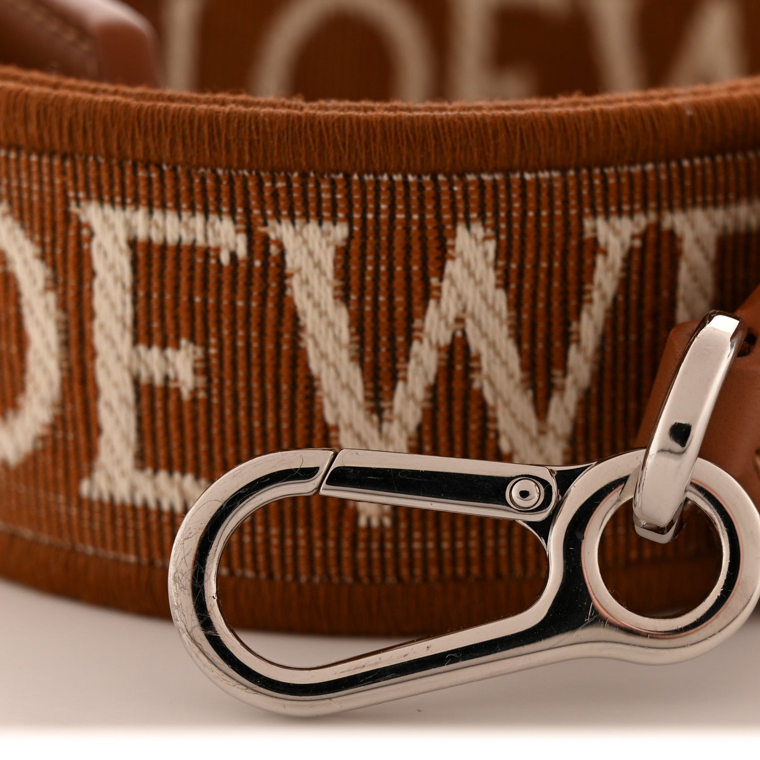 Loewe Calfskin Jacquard Anagram Strap Tan 6 of 6