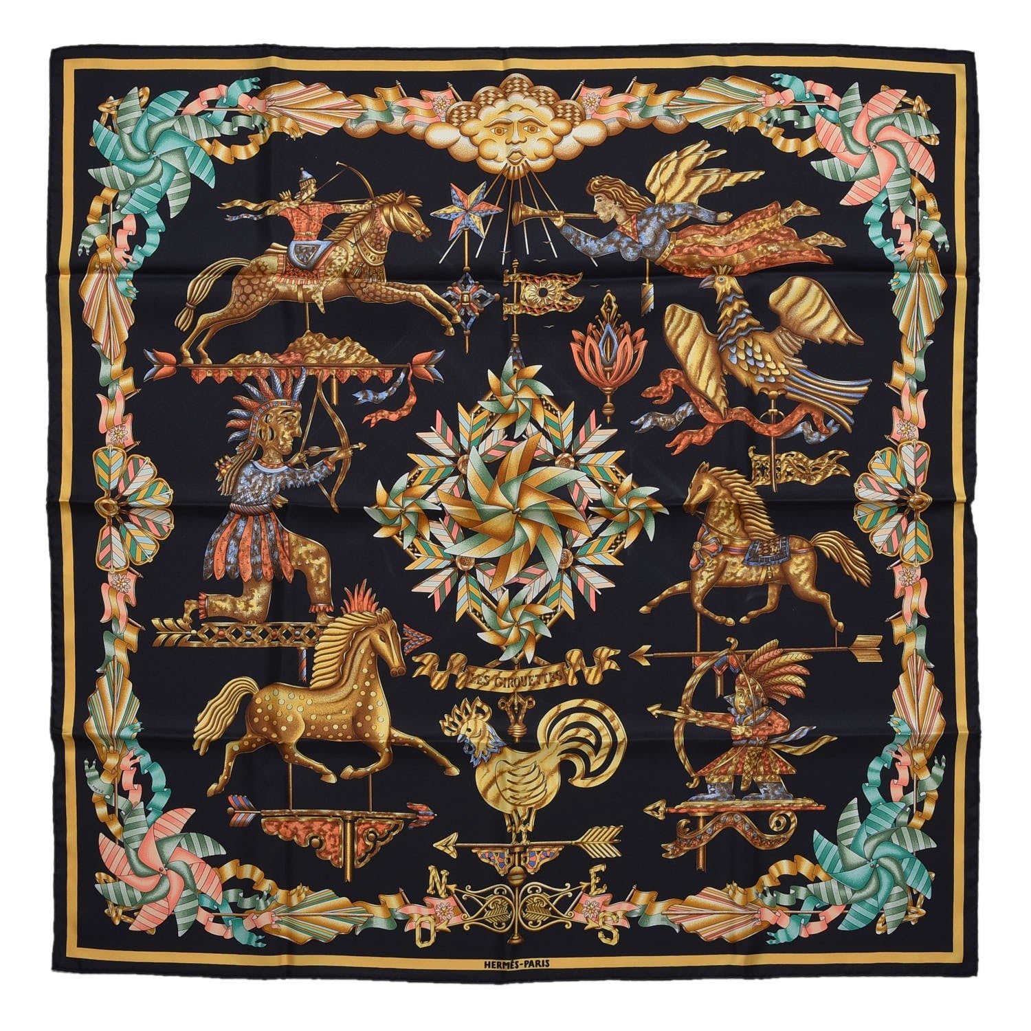 Hermes Silk Les Girouettes Scarf 90 1 of 10
