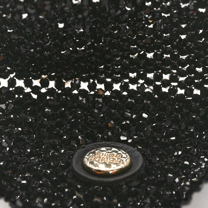 Fendi Crystal Vitello King Beaded Mini Pico Baguette Charm Black 5 of 9