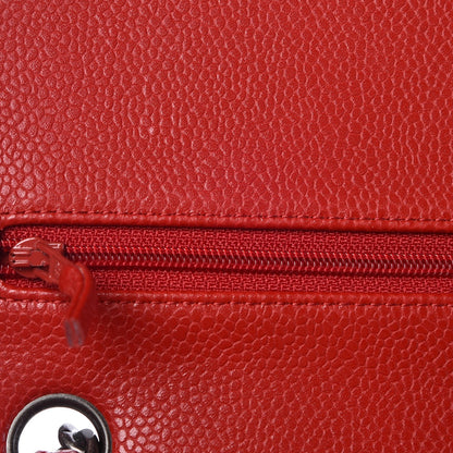 Chanel Caviar Quilted Jumbo Double Flap Dark Red 11 of 11