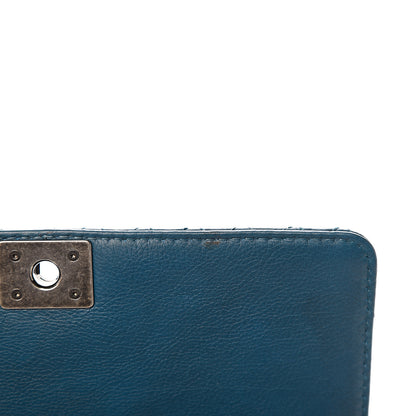Chanel Calfskin Small Boy Reverso Flap Dark Blue 7 of 12