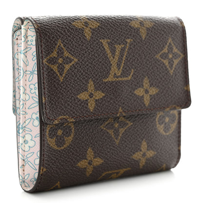Louis Vuitton Monogram Fleuri Elise Wallet Rose 3 of 15
