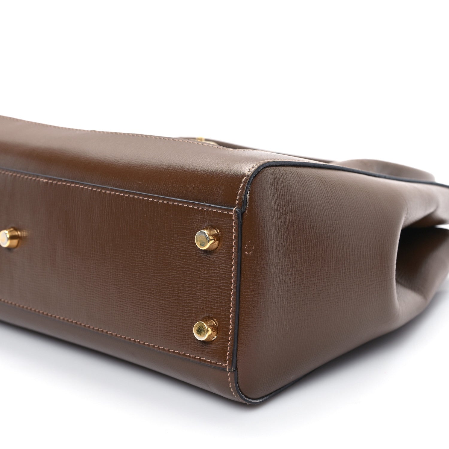 Gucci GG Supreme Monogram Azalea Calfskin Web Medium Jackie 1961 Tote Beige Ebony Brown Sugar 10 of 12