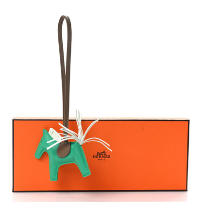 Hermes Milo Lambskin Grigri Rodeo Horse Bag Charm PM Menthe Vert Fizz Etoupe 5 of 5