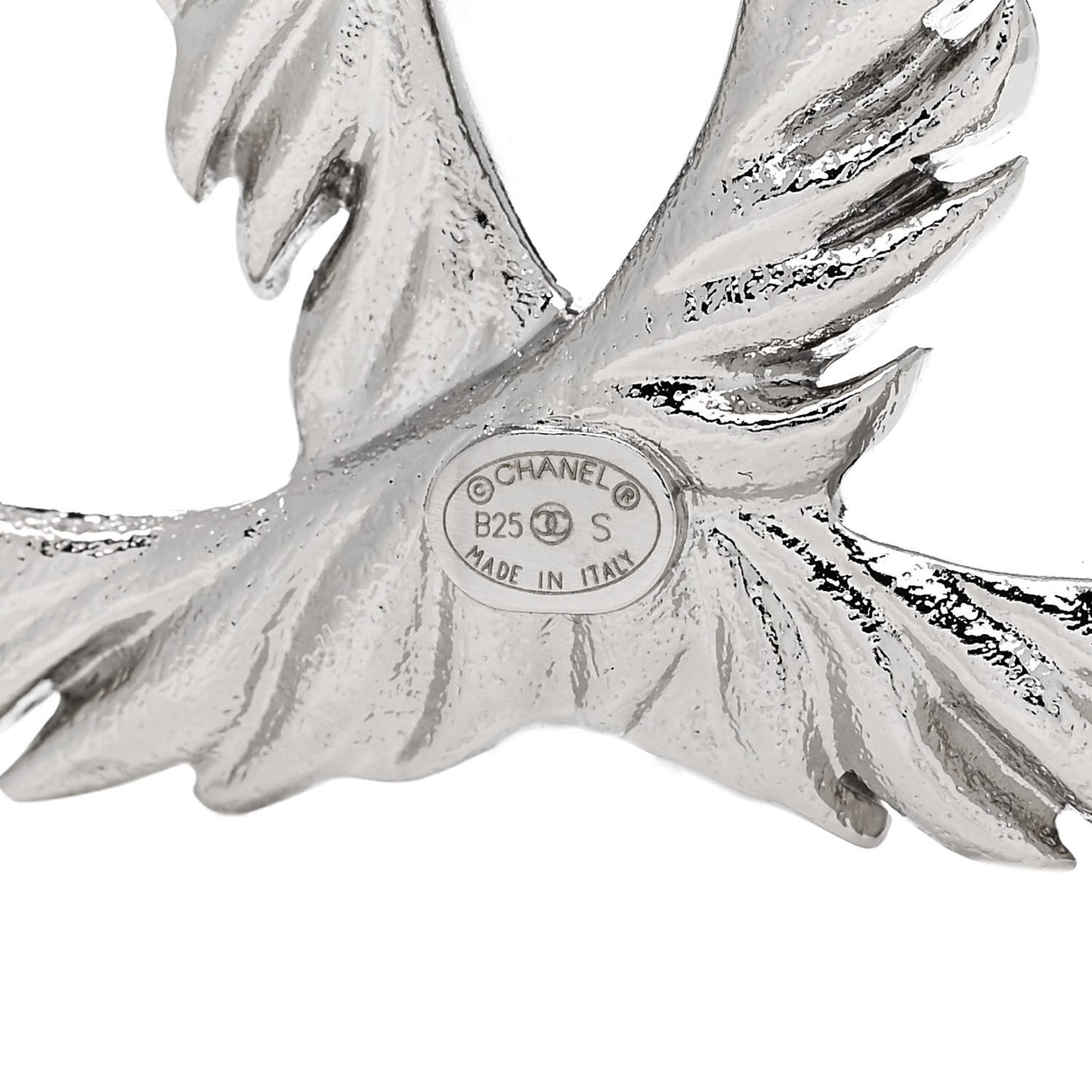 Crystal Large CC Brooch Silver