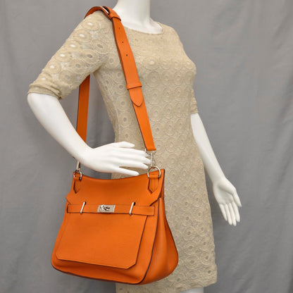 Hermes Taurillon Clemence Jypsiere 34 Orange 2 of 9