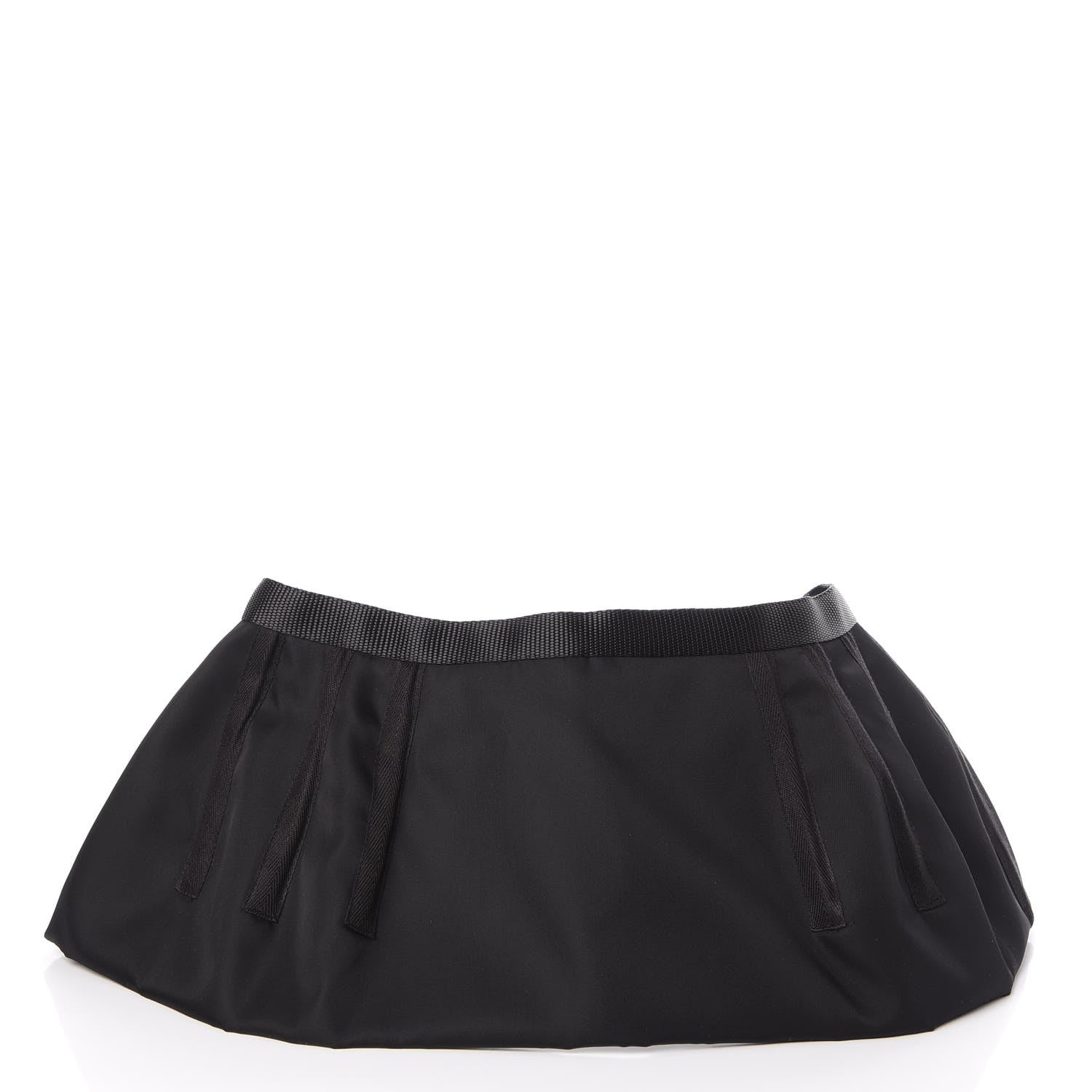 Prada Tessuto Nylon Peplum Belt Nero Black 3 of 13