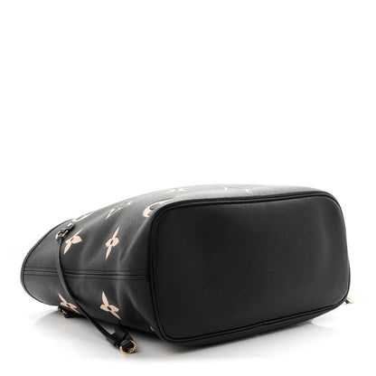 Louis Vuitton Empreinte Monogram Giant Neverfull MM Black Beige 5 of 10
