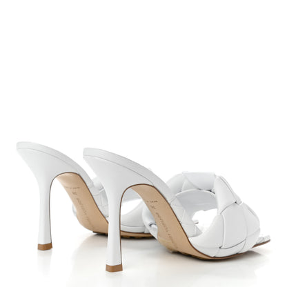 Bottega Veneta Nappa Maxi Intrecciato Lido Mule Sandals 38 Optic White 4 of 8