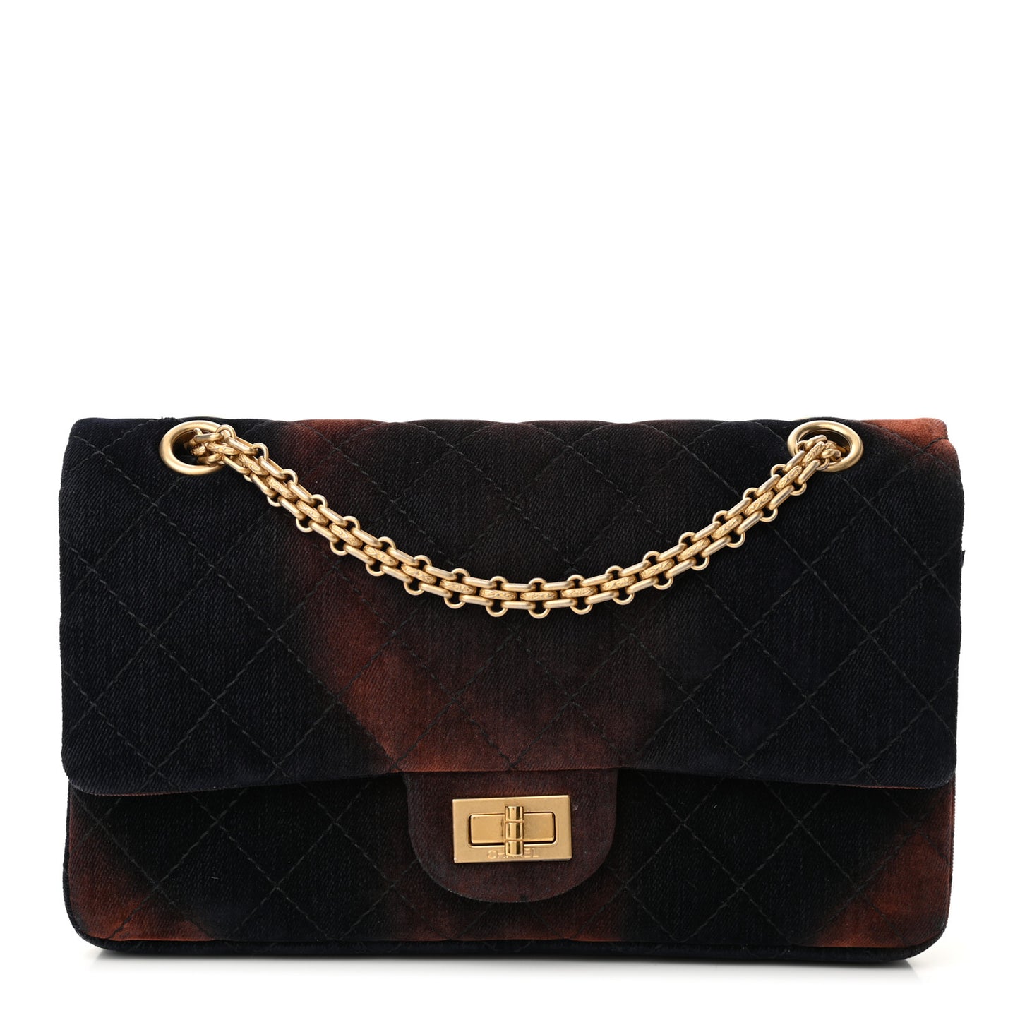 Ombre Velvet Quilted 2.55 Reissue 225 Flap Navy