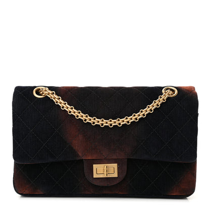 Chanel Ombre Velvet Quilted 2.55 Reissue 225 Flap Navy 1 of 12