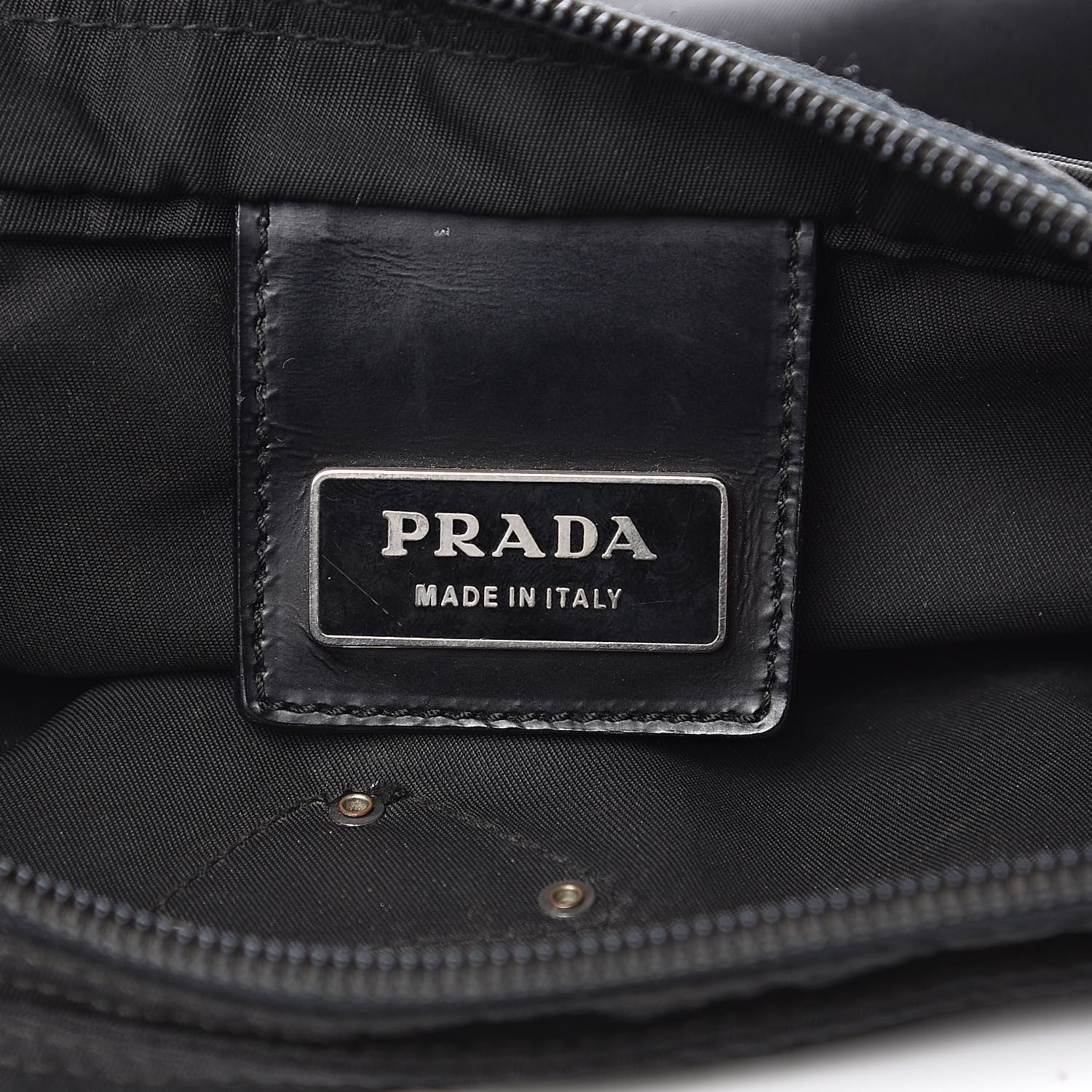 Prada Nylon Vela Flat Messenger Bag Black 6 of 11