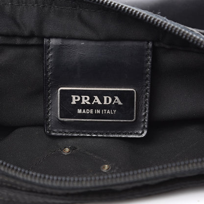 Prada Nylon Vela Flat Messenger Bag Black 6 of 11