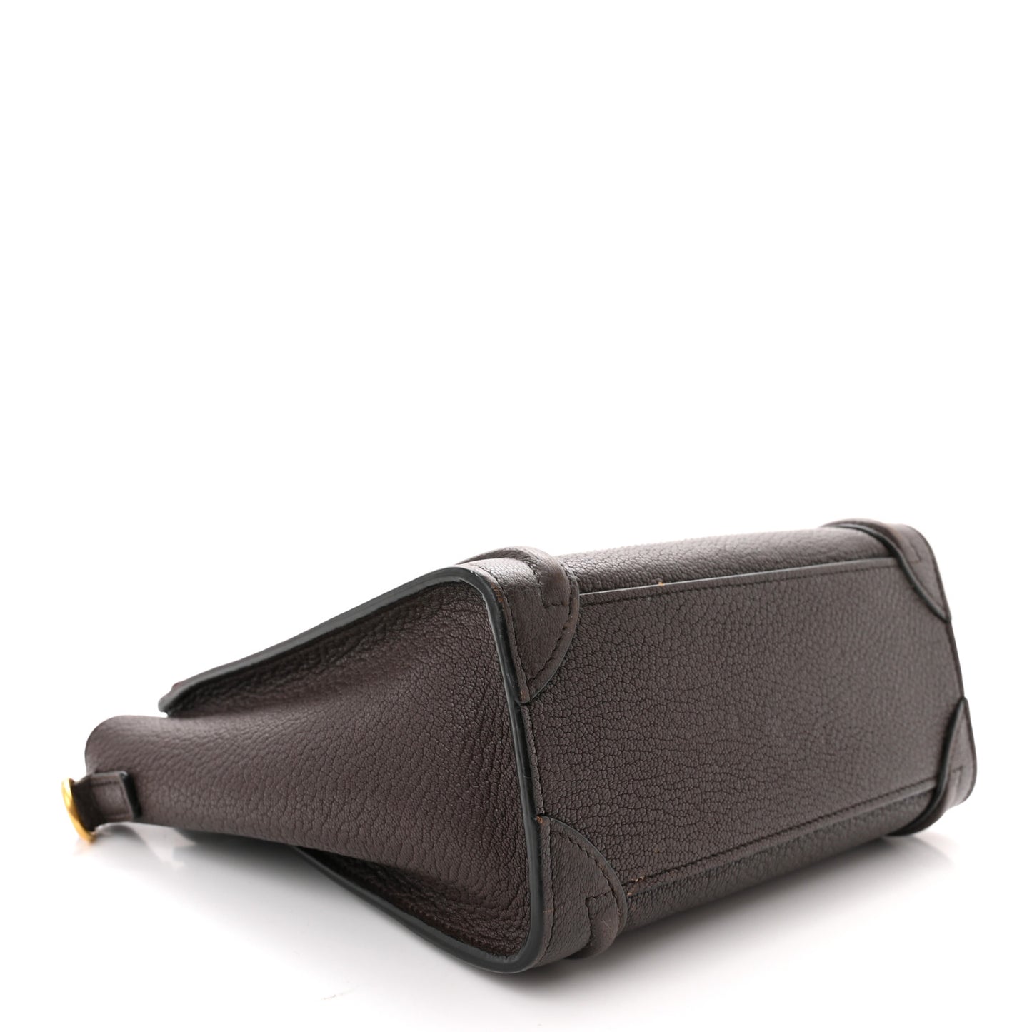 Drummed Calfskin Nano Luggage Brown