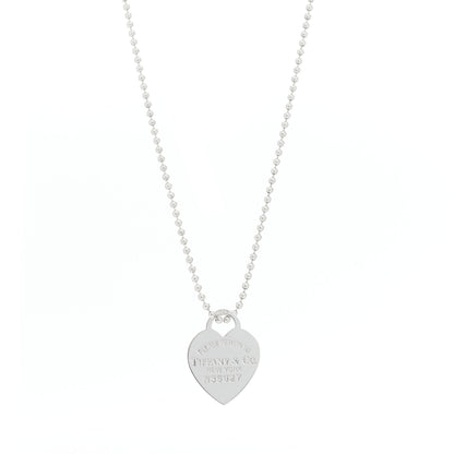 Tiffany Sterling Silver Return To Tiffany Heart Pendant Bead Chain Necklace 1 of 6