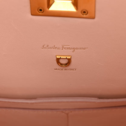 Salvatore Ferragamo Hammered Calfskin The Studio Box Bag Black 7 of 11