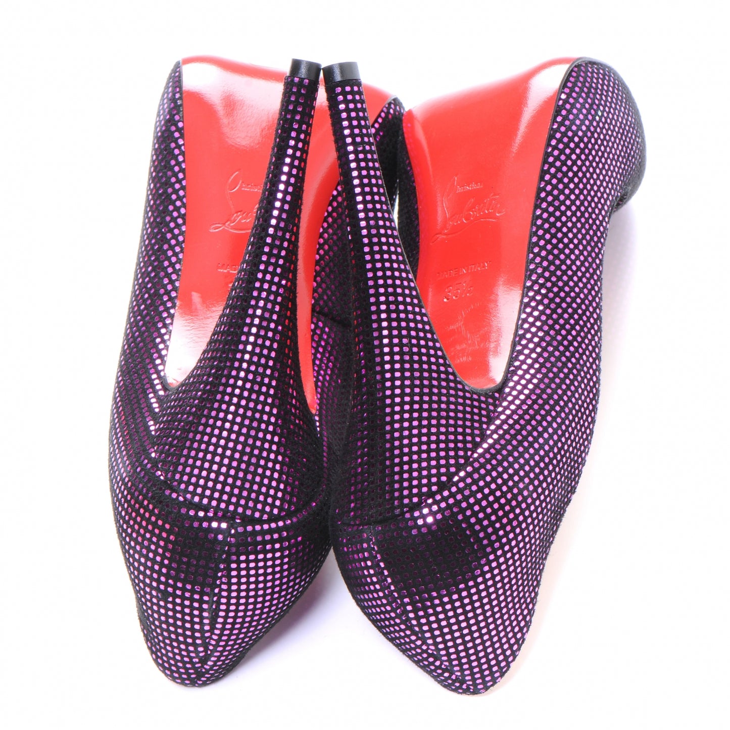 Suede Square Metal Declic 120 Pumps 35.5 Purple