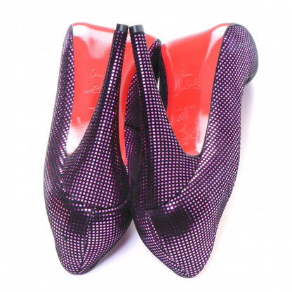 Christian Louboutin Suede Square Metal Declic 120 Pumps 35.5 Purple 6 of 8