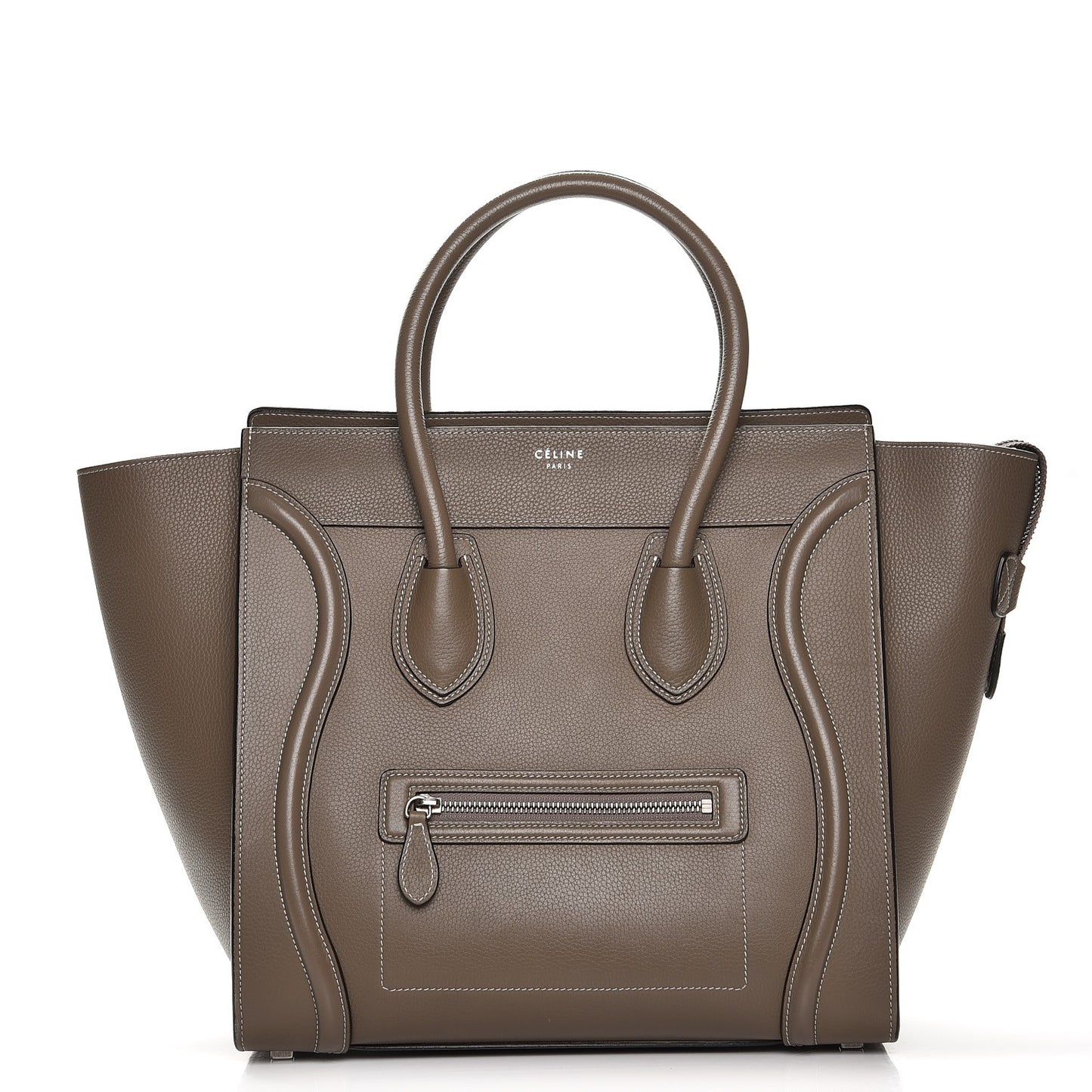 Drummed Calfskin Mini Luggage Souris
