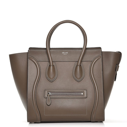 Celine Drummed Calfskin Mini Luggage Souris 1 of 8